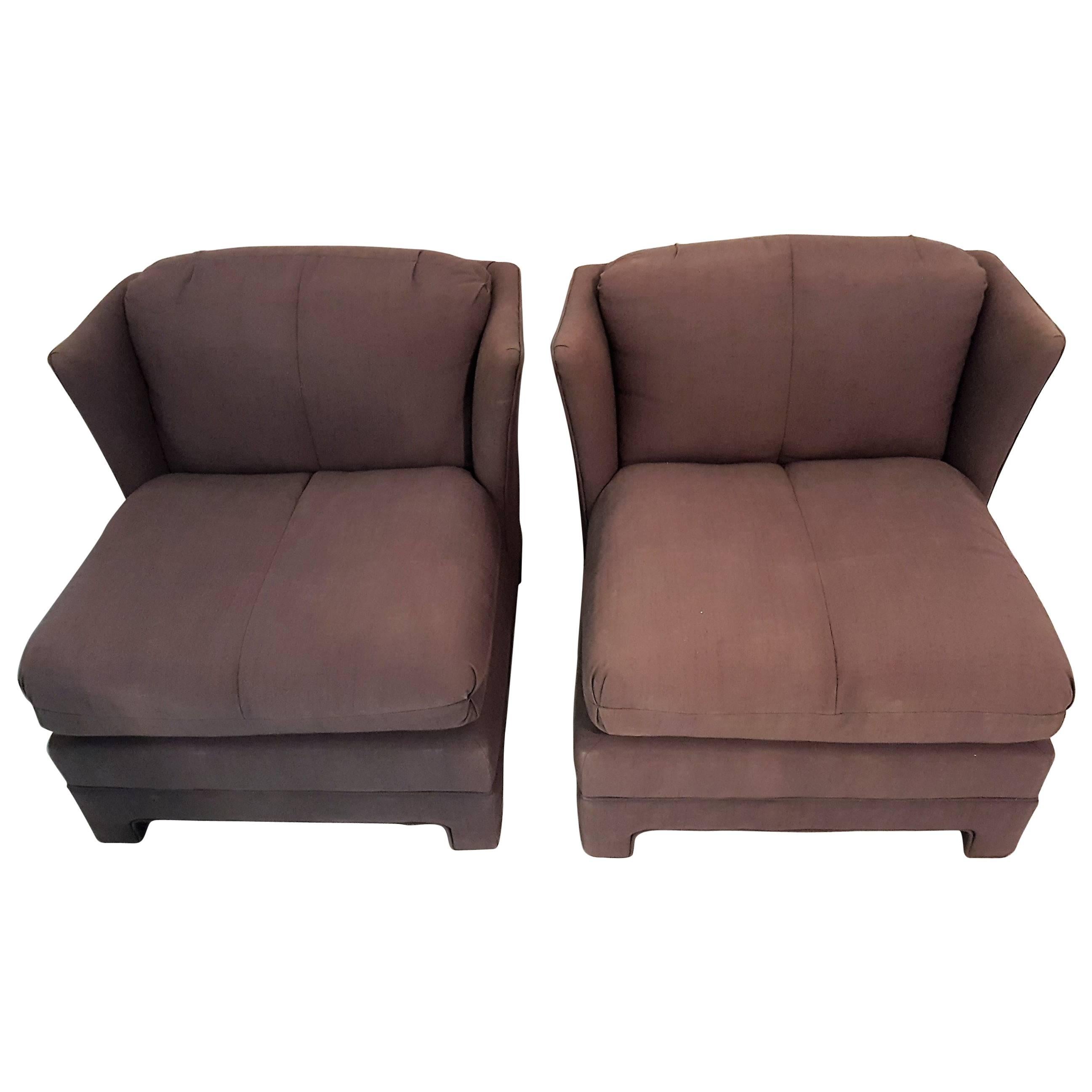 Pair of 20th Century Lounge Chairs Attributed to Edward Wormley for Dunbar For Sale