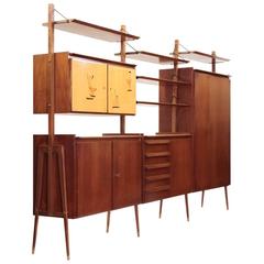 1960s Italian Mid-Century Wall Unit