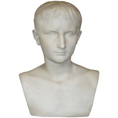 19th Century Italian Marble Bust of Augustus Caesar