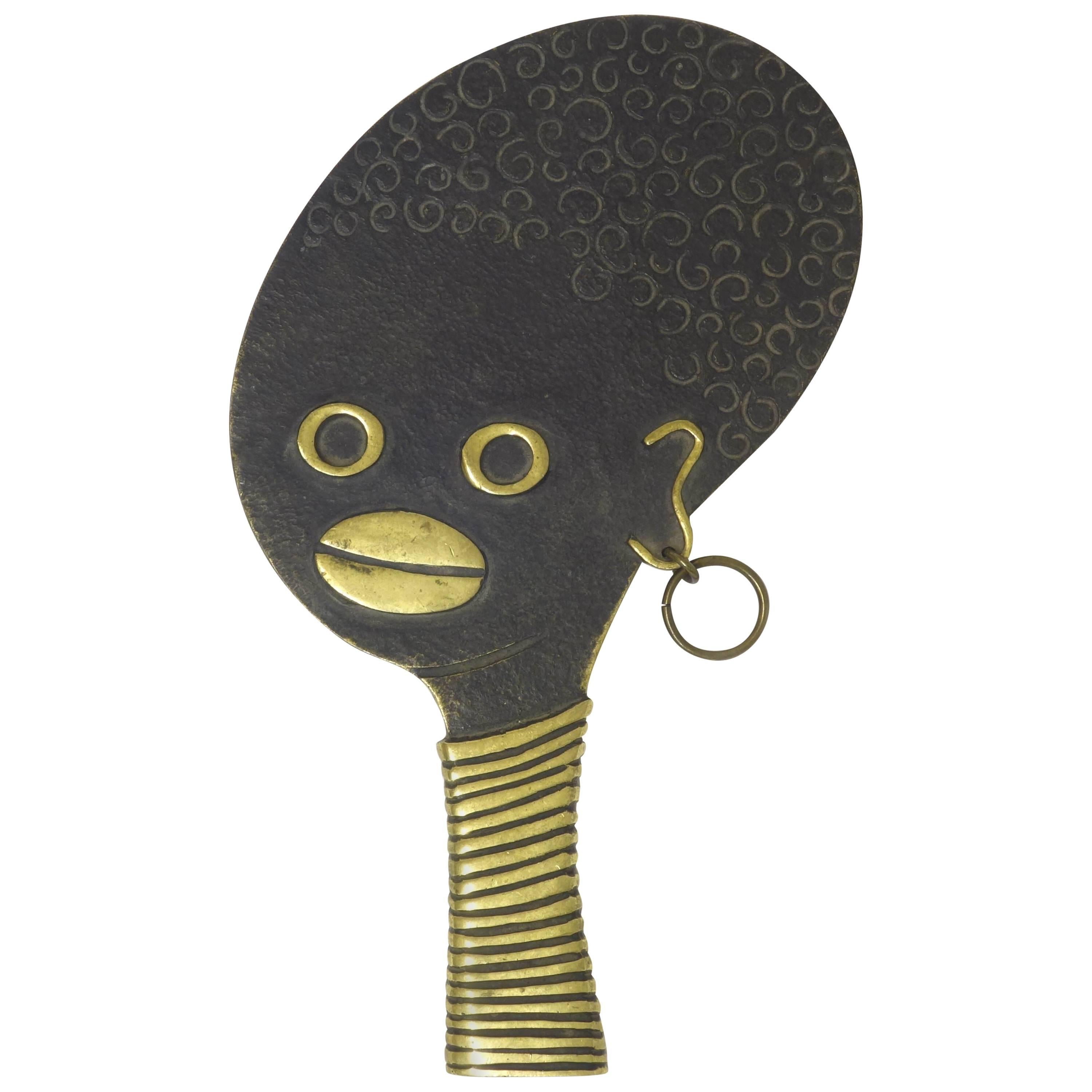 Handmirror by Walter Bosse, Solid Brass For Sale