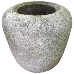 Fine Japanese Antique Classic Hand carved Stone Garden Planter Water Basin 5