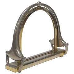 Gucci Horsebit Picture Frame Nickel and Brass Signed, Italy, 1970s 1