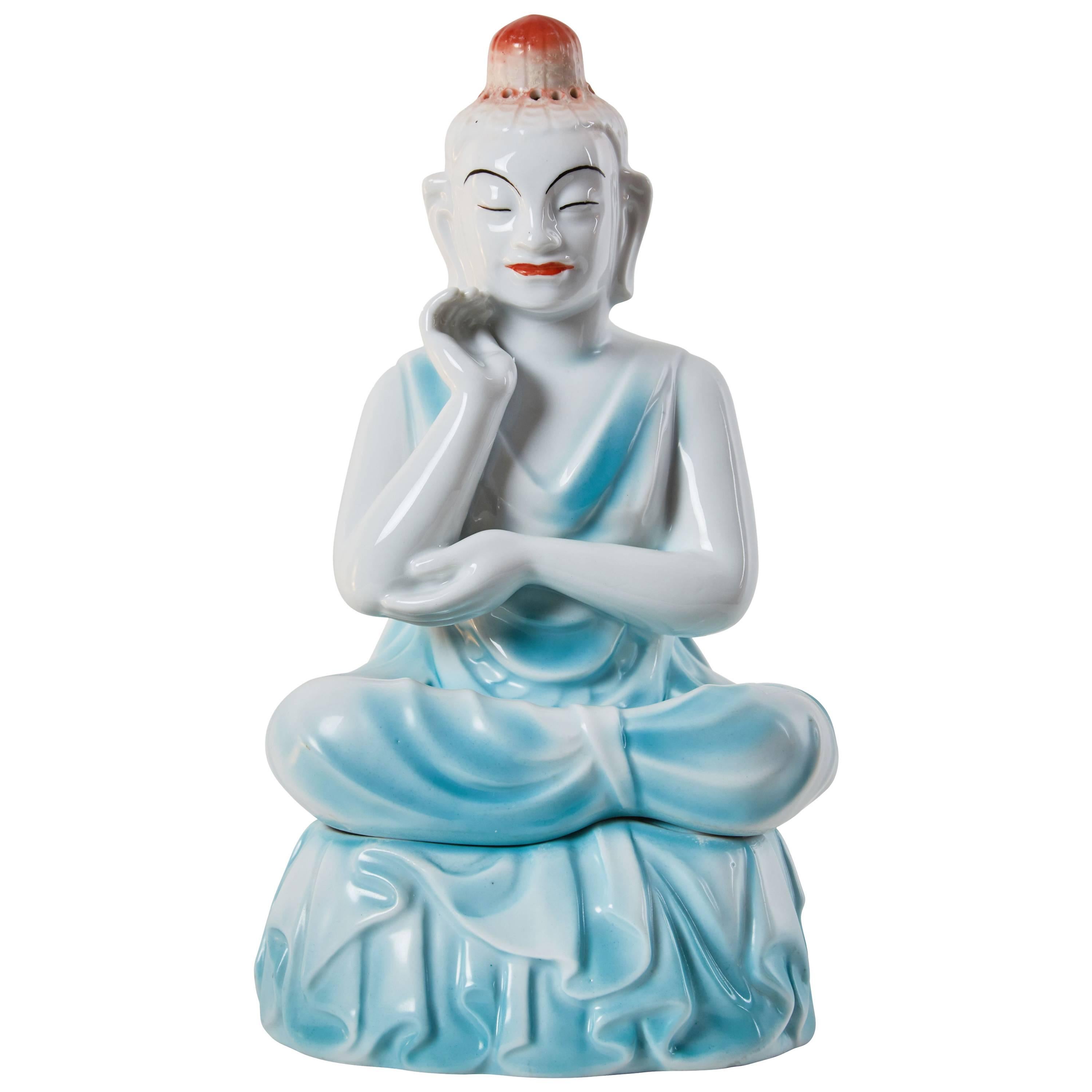 Porcelain Buddha Table Lamp by Arabia of Finland