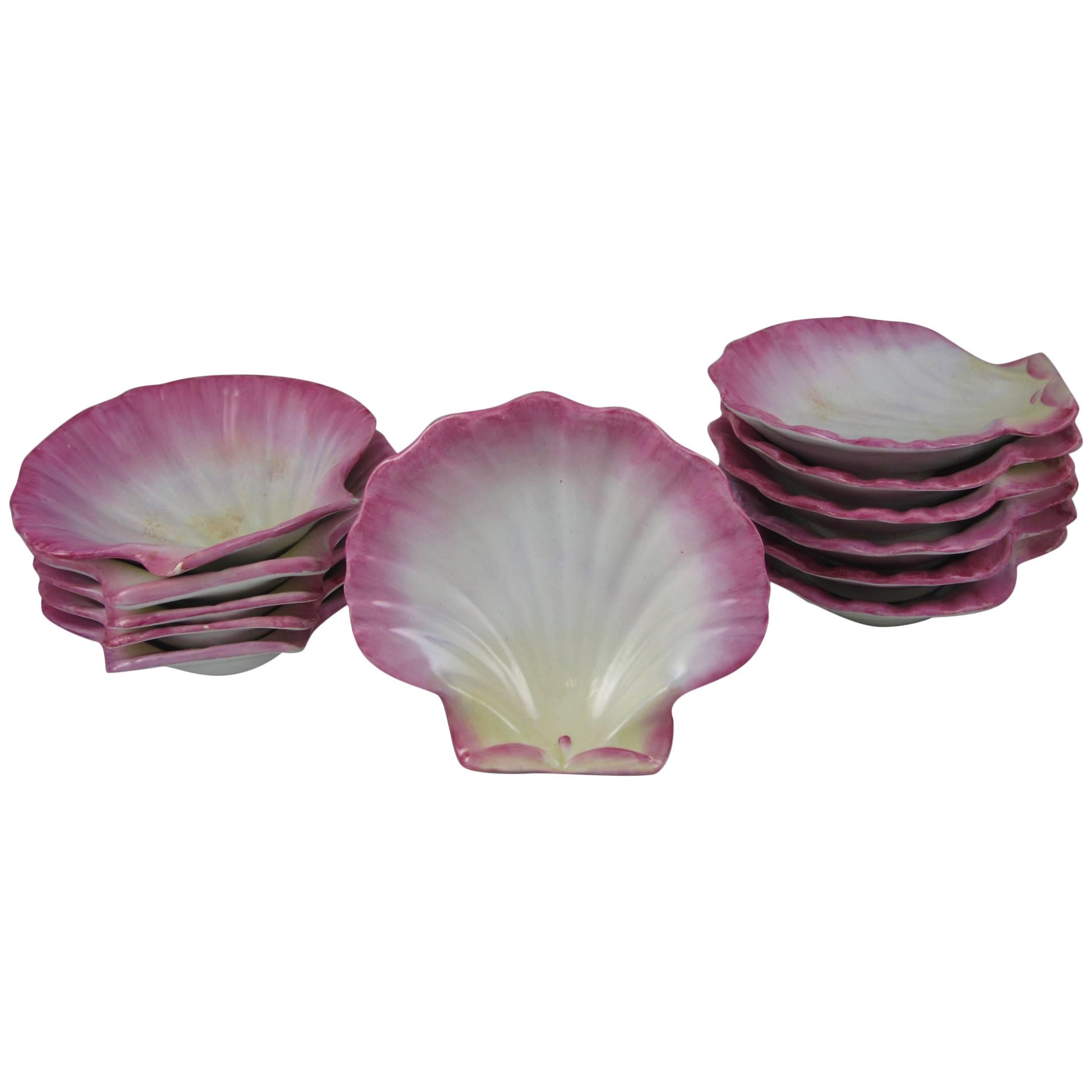 Wedgwood Pearlware Nautilus Scallop Shell Sorbet Parfait Dessert Cups, S/12