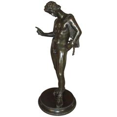 19th Century Large Grand Tour Bronze of Nacissus