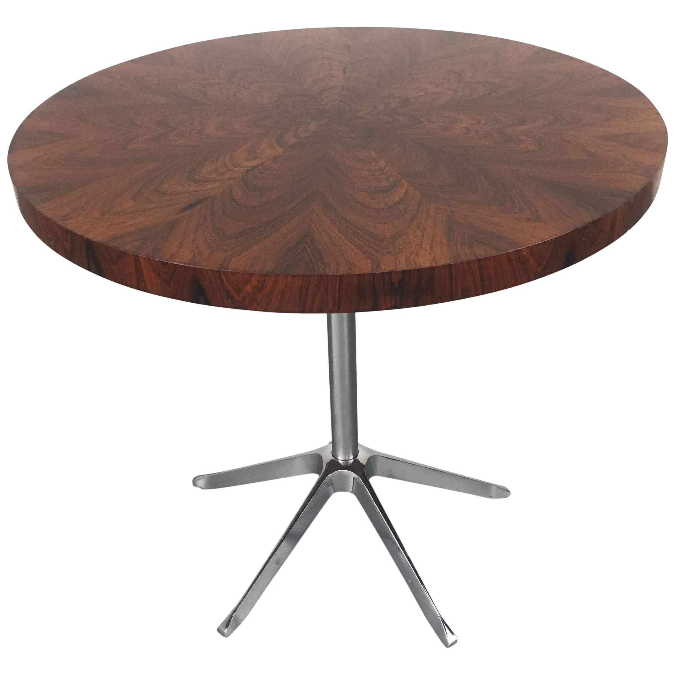 Rosewood and Chrome Occasional Table Baughman, Kagan Mid Century Style