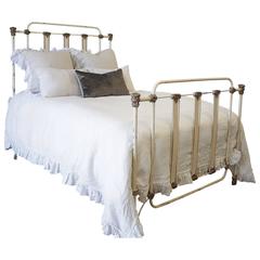 19th Century Antique Iron Farmhouse Bed Full Size