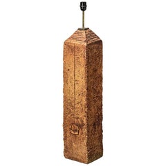 Spectacular Stoneware Floor Lamp by Gustave Tiffoche