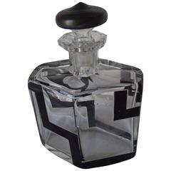 Art Deco Brandy Decanter, Art Deco Decanter with Matching Stopper