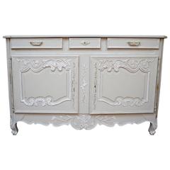 Louis XV Style Two-Door Painted Buffet or Cabinet