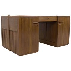 Important and Rare Art Deco Amsterdam School Desk by Paul Bromberg for Pander