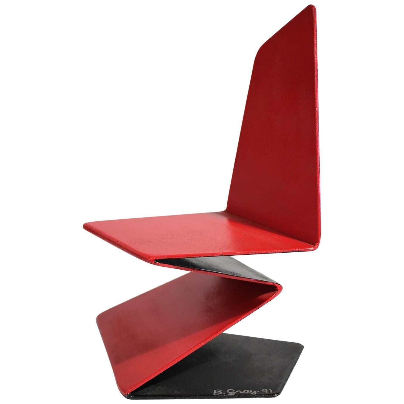 Bruce Gray Abstract Enamel and Steel Furniture Design Model Sculpture For Sale
