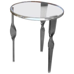 Lucite Twisted Leg Table