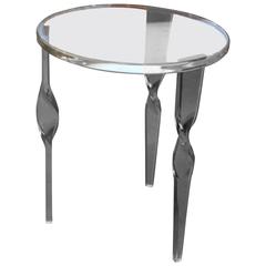 Nice Lucite Twisted Leg Occasional Table 8
