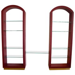 Red Lizard Skin Arched three-Piece Wall Unit 3