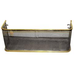 Antique English George III Brass and Steel "Nursery Guard" Fireplace Fender 8
