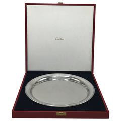 1960s Cartier Silver Serving Plate with Box 3