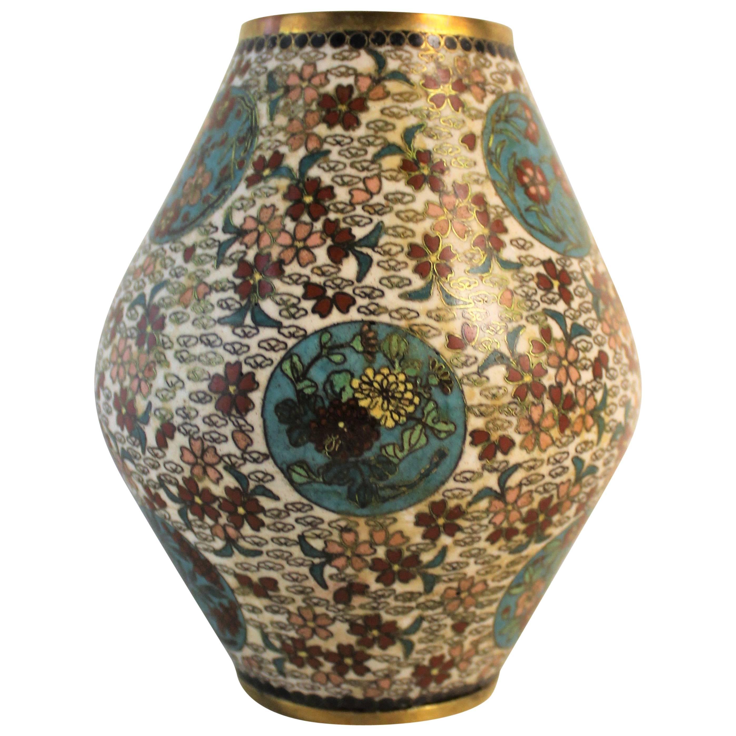 Japanese Meiji Period Cloisonne Vase