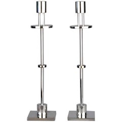Candlesticks by Ettore Sottsass for Swid Powell, Signed Pair