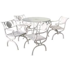 Molla Aluminum Patio Table and Chairs, Five-Piece Set, Original