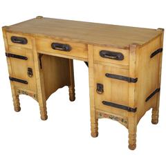 1930s Signed Monterey Hand-Painted Desk