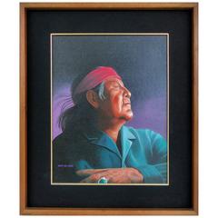 20th Century Southwestern Native American Portrait by Jeff St. John 4