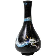 Japanese Meiji Period Cloisonne Dragon Vase