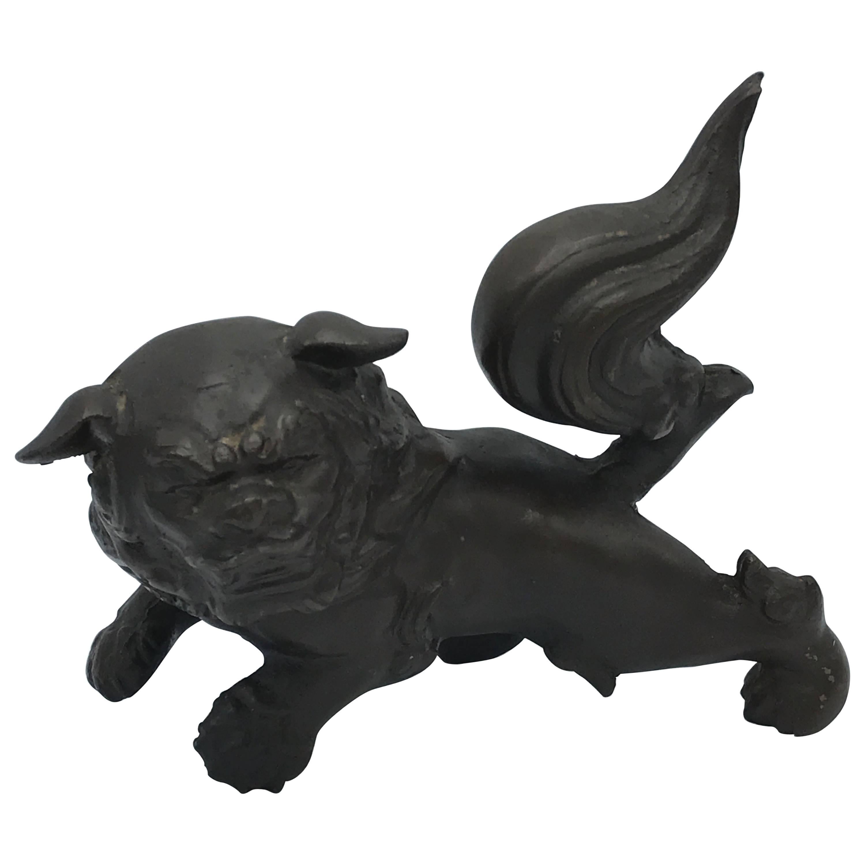 1920s Bronze Foo Dog Statue