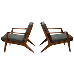Pair of Danish Ib Kofod Larsen Lounge Chairs