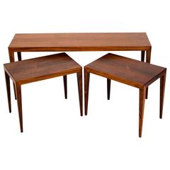 Set of Danish Nesting Tables in Rosewood by Severin Hansen