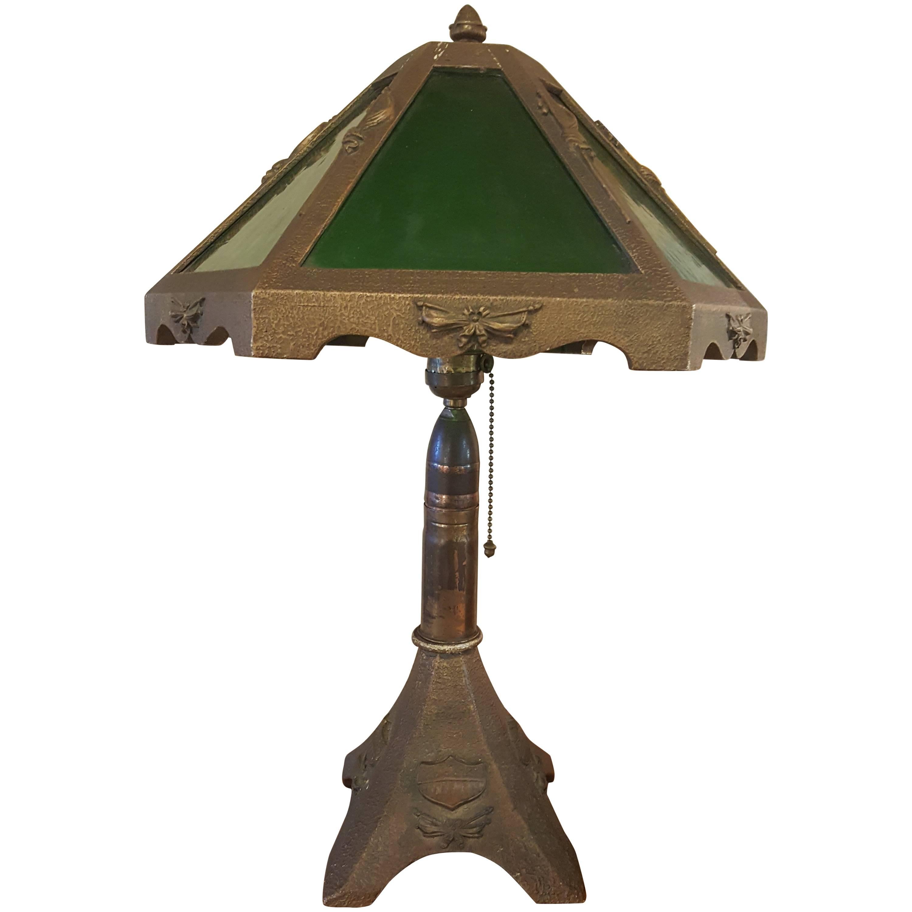 Patriotic WWI Trench Art Table Lamp