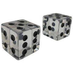 Pair of Large Acrylic Dice by Charles Hollis Jones 8