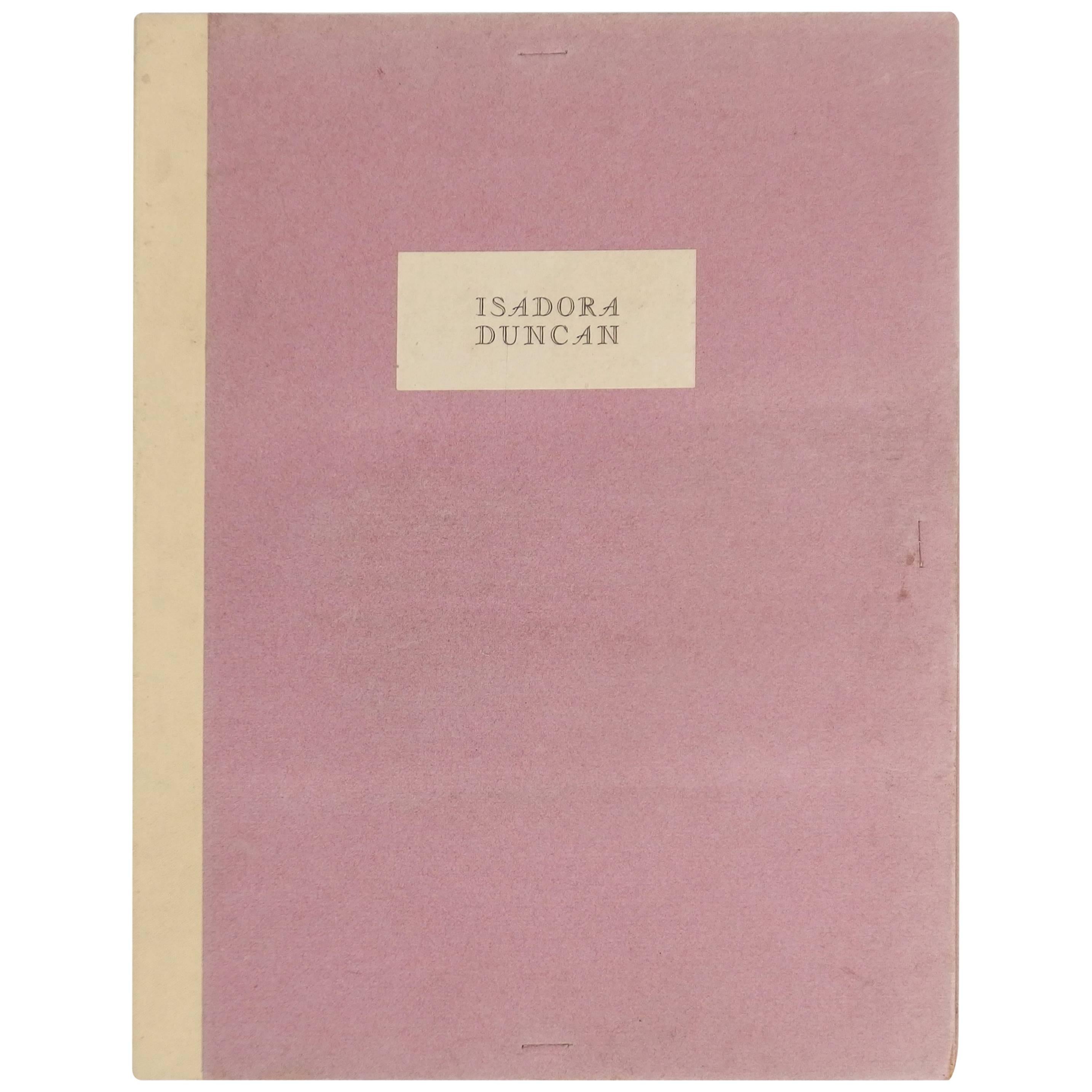 Isadora Duncan, a Book with 72 Plates after José Clara Drawings For Sale