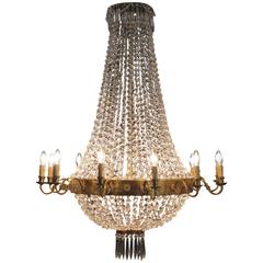 Antique Brass Balloon Chandelier Empire Style with 18 Lights