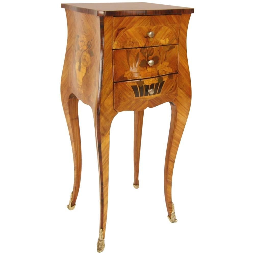 Louis XV Style Marquetry Side Table in the Manner of A. Gosselin, 1731–1794