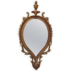 Antique George III Style Gilded Heart Shaped Mirror