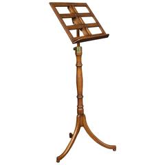 Antique Late 19th Century Oak Music Stand