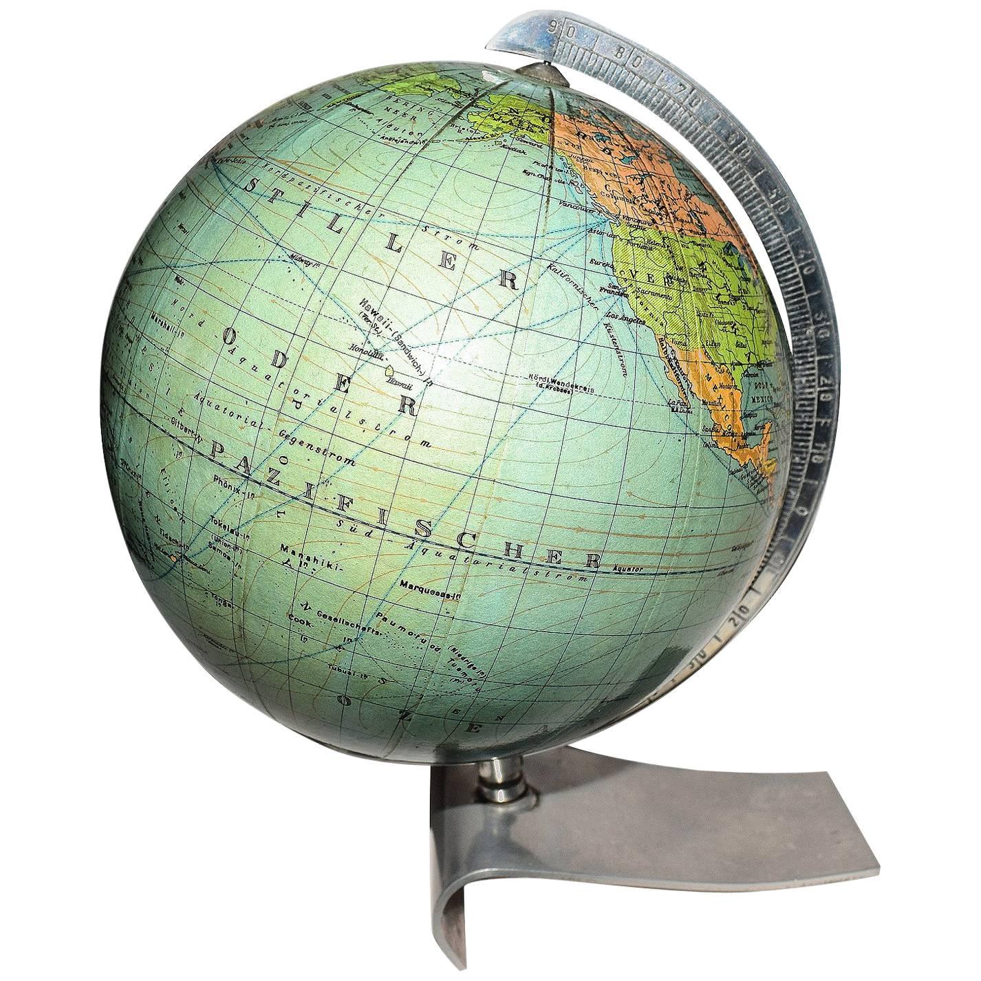 Original 1930s Art Deco Atlas Globe by Paul Oestergaard K.G