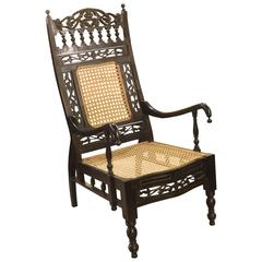 19th Century Colonial Ebony Armchair