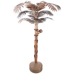 Brass Palm Tree Floor Lamp