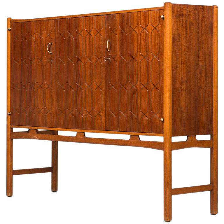 Pair Of David Rosen 1950s Mahogany Cabinets For Nordiska Kompaniet David Rosén Cabinet By Nordiska Kompaniet In Sweden