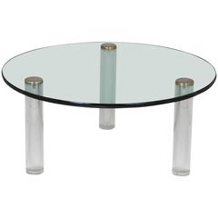 Leon Rosen for Pace Glass Top Coffee Table