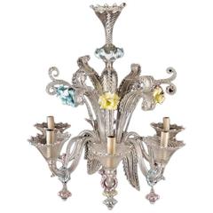 20th Century Louis XV Style Murano Italy Chandelier Ceiling Luster