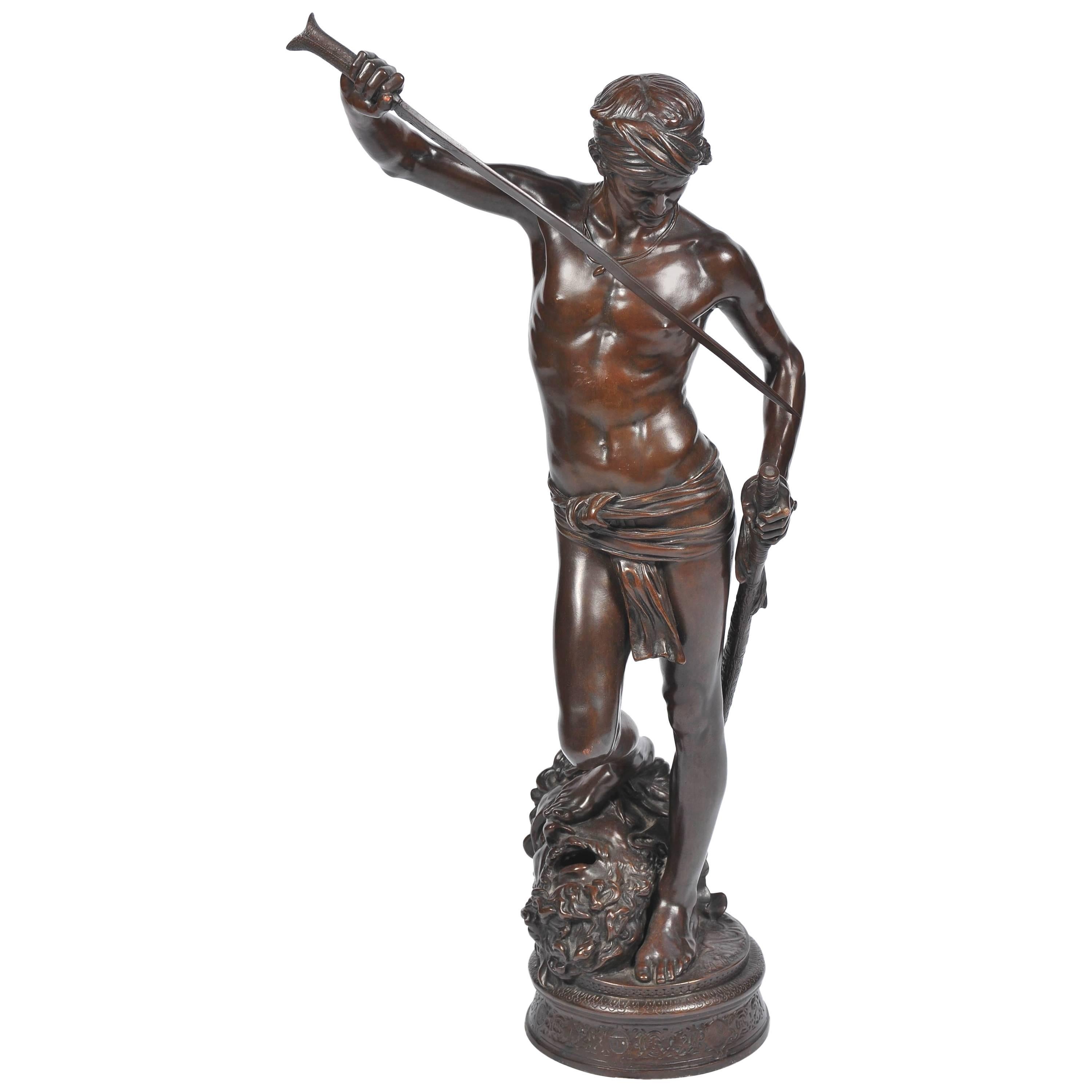 Bronze David and Goliath by A. Mercie