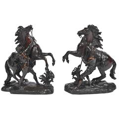 Pair of 19th Century Bronze Marley Horses 4