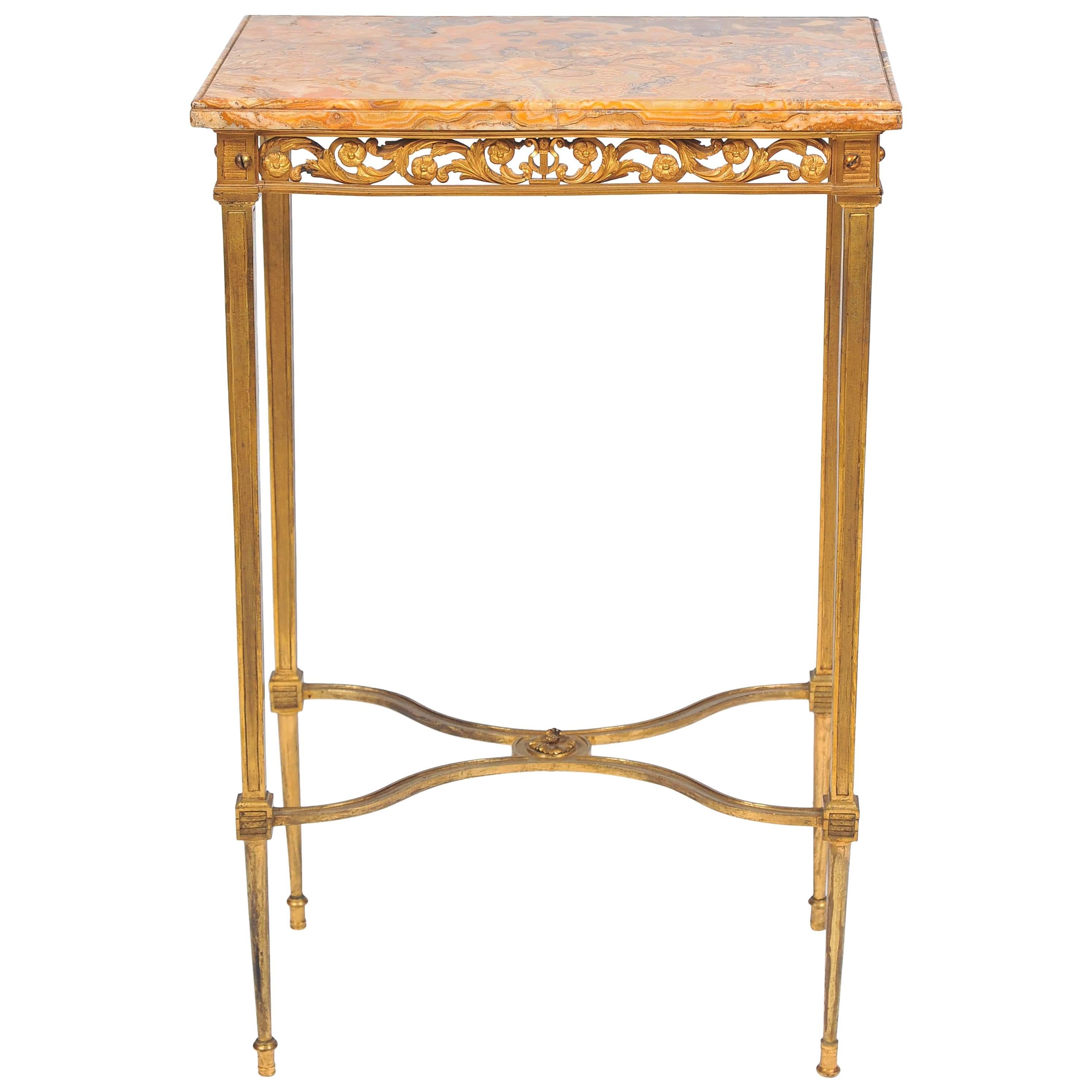 Table d'appoint en bronze doré de style Louis XVI