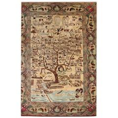 19th Century Kirman Laver Persian Carpet, Command of Shah