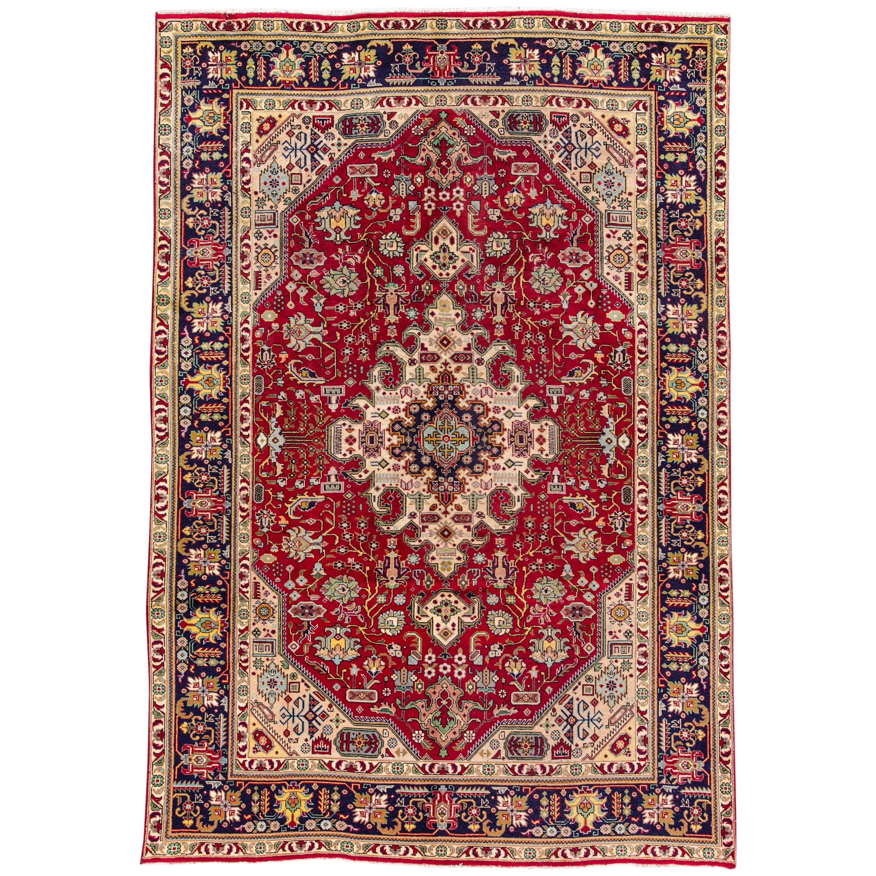 Vintage Persian Kashan Rug