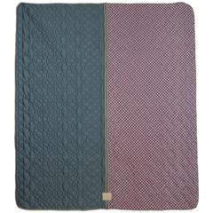 Quilted Vintage Silk Throw Blanket 5