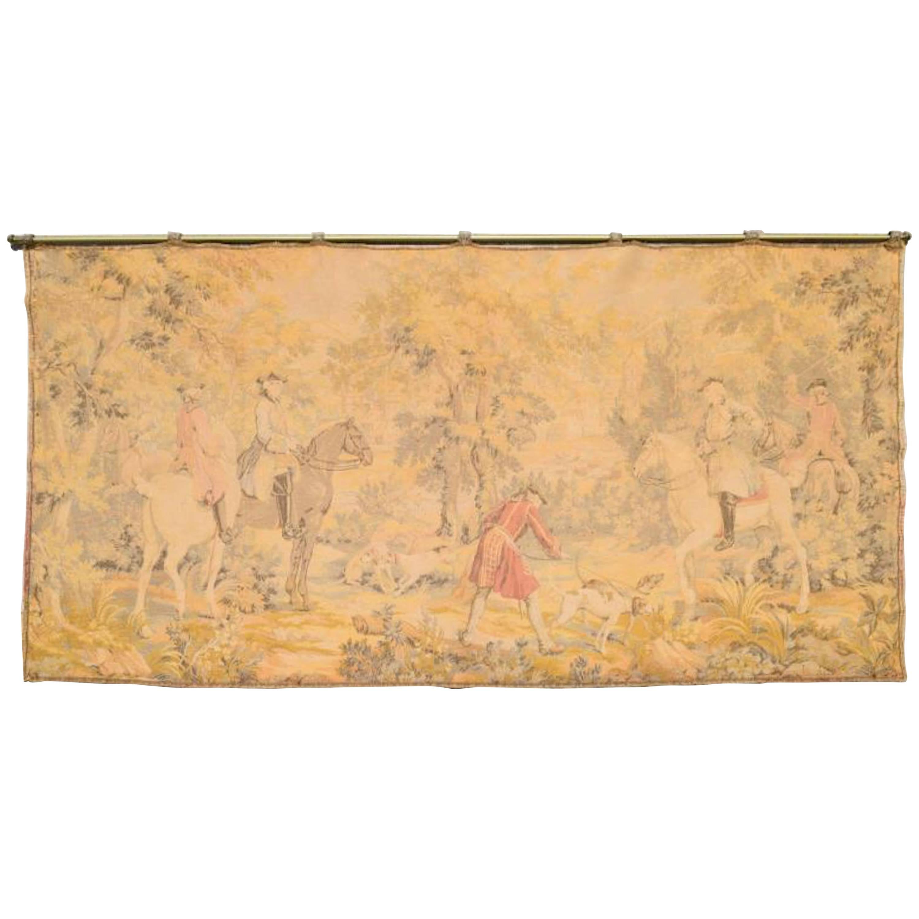 19th Century French Rococo Revival Tapestry Textile For Sale